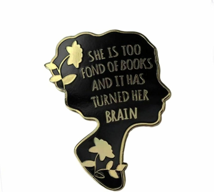 Ficsowy Ficsowy Book Lover Enamel Pin For Book Lover Gift Books Lapel Pin Novelty Book Brooch Badge For Women And Girls Best