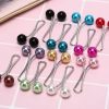 JJLFresheners 12Pcs Multicolor Headscarf Pearl Pins Clips U Shape Hijab Scarf Lady Muslim Scarf Shawl Clips Scarf Brooches Pin Jewelry Accessories, Jewelry (Black&White&Gold) Wholesale