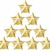 Hicarer 10 Pieces Star Badge Lapel Pin For 4Th Of July Memorial Day Veterans Day Party Independence Day Celebration Labor Day Theme Party Costume Decorations Wholesale