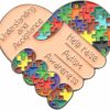 UJIMS Ujims Autism Awareness Heart Puzzle Enamel Lapel Pin Autism Support Gifts Autistic Pride Earrings Jewelry Clearance