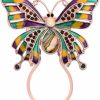 SENFAI Senfai Enamel Colorful Butterfly Abalone Shell Crystal Magnetic Eyeglass Holder Brooch And Pin Best