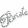 Fuqimanman2020 Rhinestone Crystal Bride Brooch Pin Dainty Bride Letter Wedding Lapel Pin Bridal Jewelry Wholesale