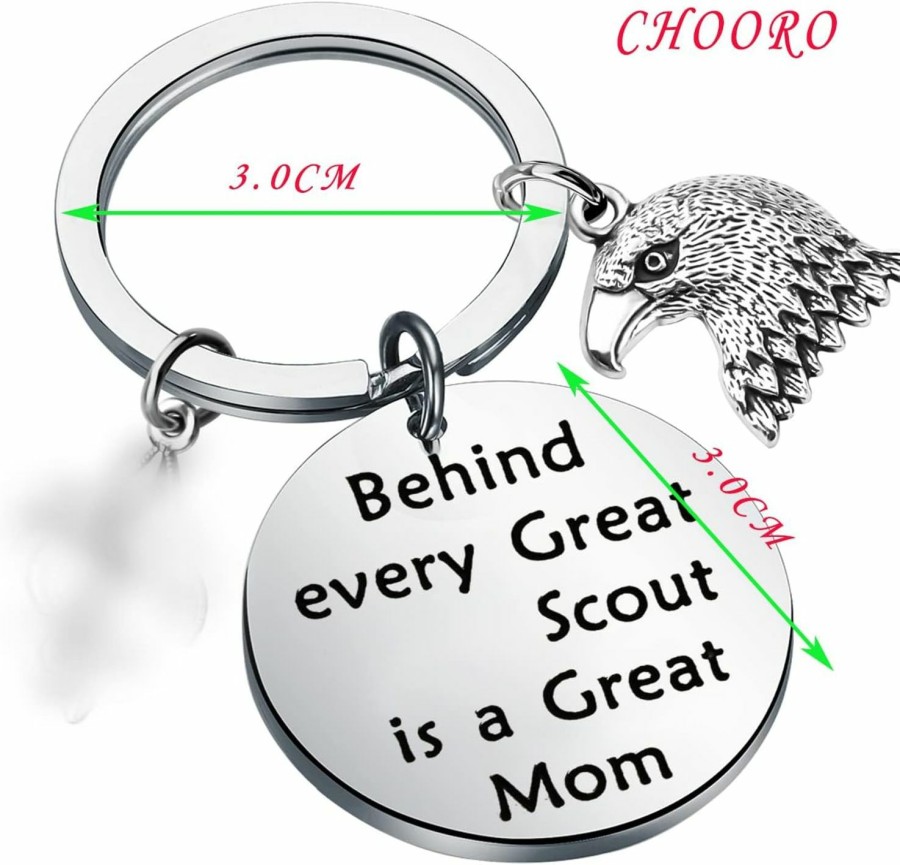 CHOORO Chooro Behind Every Great Scout Is A Great Mom Keychain Clearance