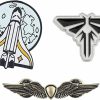 Mullike The Last Of Us Pins Ellie Gold Angel Wings Fleet Spaceship Rocket Cosplay Enamel Badge Jewelry Gifts For Women And Men Tv Fans 3Pcs Best