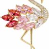 GUMEGE Flamingos Wild Animal Brooch Lapel Pin Women'S Rhinestone Crystal Graceful Enamel Bird Brooch Brooch Pin For Women Girls Fashion Dress Hat Bag Suit Tie Wedding Accessories Jewelry Gift For Women Girls Online