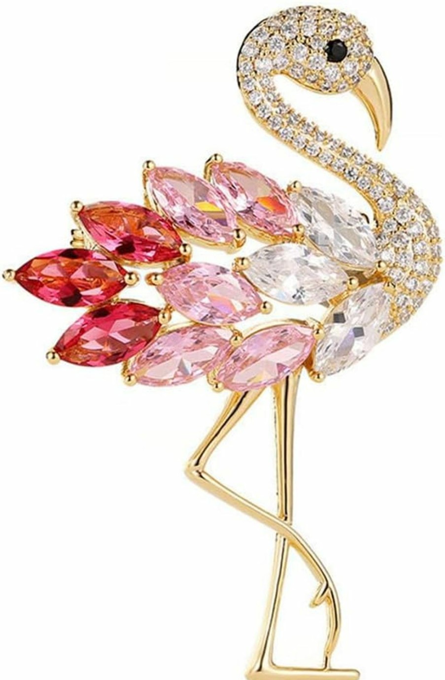 GUMEGE Flamingos Wild Animal Brooch Lapel Pin Women'S Rhinestone Crystal Graceful Enamel Bird Brooch Brooch Pin For Women Girls Fashion Dress Hat Bag Suit Tie Wedding Accessories Jewelry Gift For Women Girls Online