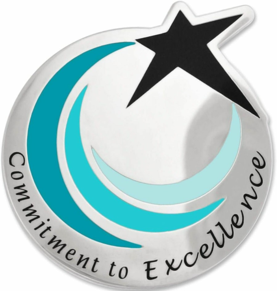 PinMart Pinmart'S Commitment To Excellence Recognition Service Star Lapel Pin Wholesale