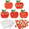 Unittype Unittype 60 Packs Teacher Appreciation Gift Bulk Teacher Pin With Thank You Card Apple Lapel Pins Brooches Thank You Gifts For Teacher School Graduation Wholesale