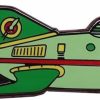 NIANWUDU Planet Express Spaceship Brooch Anime Planet Express Ship Creative Hard Enamel Badge Future World Adventure Jewelry Gift Suitable For Jacket Canvas Bag Hot