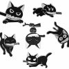 GYAYU Black Cat With Knife Enamel Pins Set,Cute Cartoon Brooch Pins Enamel Brooches Lapel Pins Badge For Women Girls Children For Clothing Bag Decor Wholesale