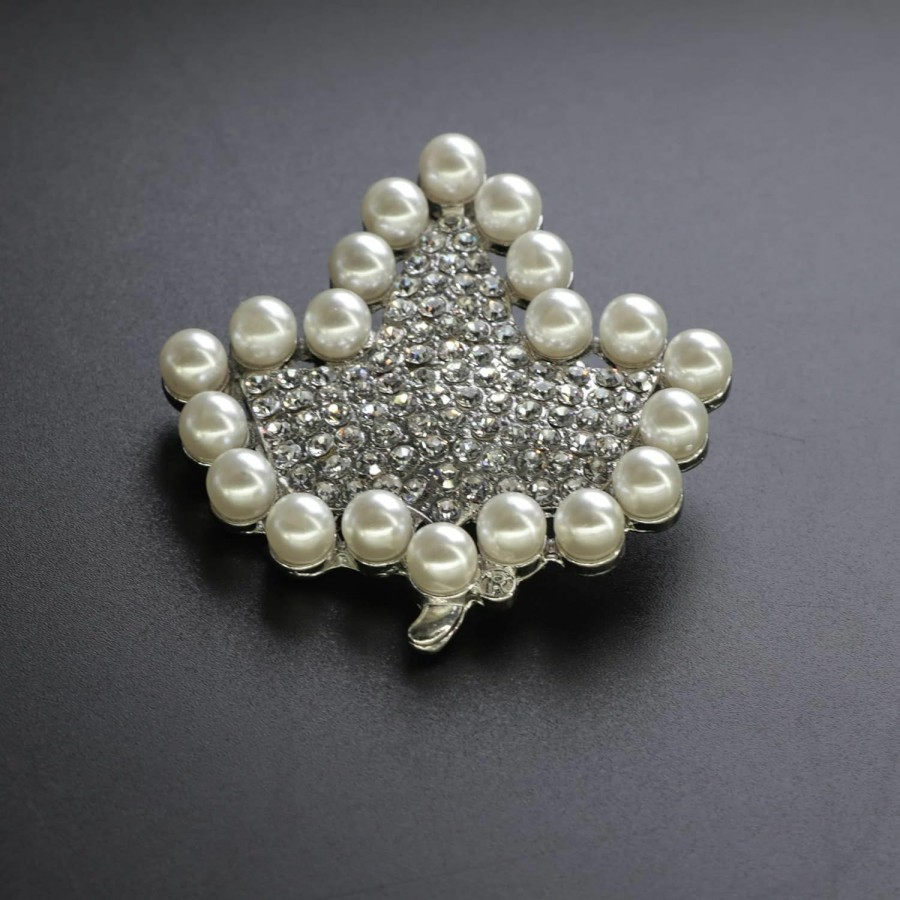 TONGXIN Tongxin Alpha Kappa A Brooch Pin Sorority Paraphernalia Gift Rhinestone Brooch Sparkling Faux Pearl Brooch Pin(White) Wholesale