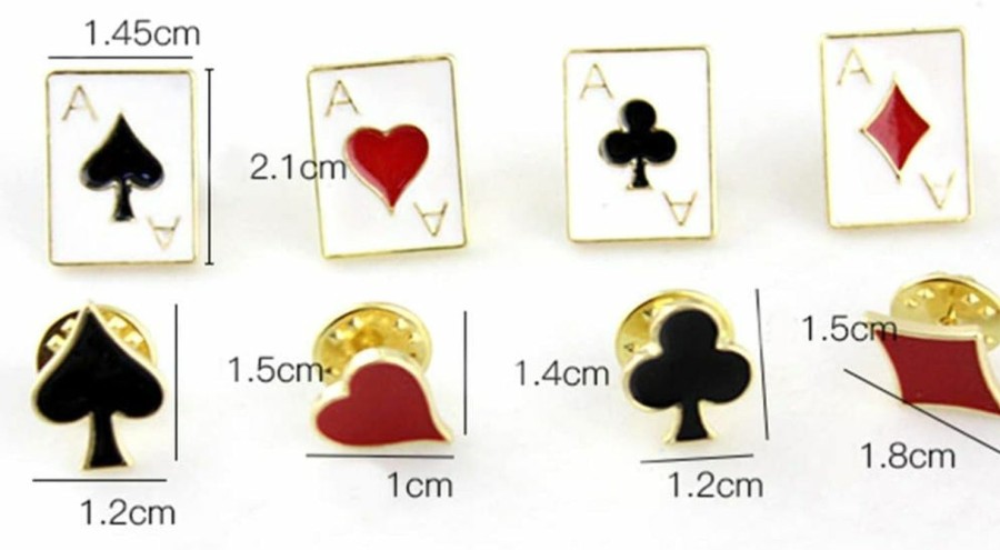 USHOBE Ushobe 16 Pcs Heart Poker Brooch Enamel Brooch Pin Badge Fashion Girls Women Backpack Clothing Accessories Scarf Buckle ( Random Style ) Clearance