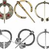 Hicarer Celtic Cloak Pins Vintage Viking Brooches Shawl Pin Celtic Scarf Shawl Buckle Medieval Clasp Pin Brooch Penannular Brooch For Jewelry Costume Wholesale