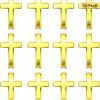 MIDLE 12/24/50/100 Pcs Mini Small Gold Cross Lapel Pins (1 In) For Men Women Religious Hot