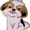 KUPOOL Kupool Cute Lhasa Lion Dog Hard Enamel Pin Kawaii Cartoon Puppy Animal Gold Alloy Badge Accessories Funny Lapel For Jackets Hat Jewelry Diy Accessories Gifts Best