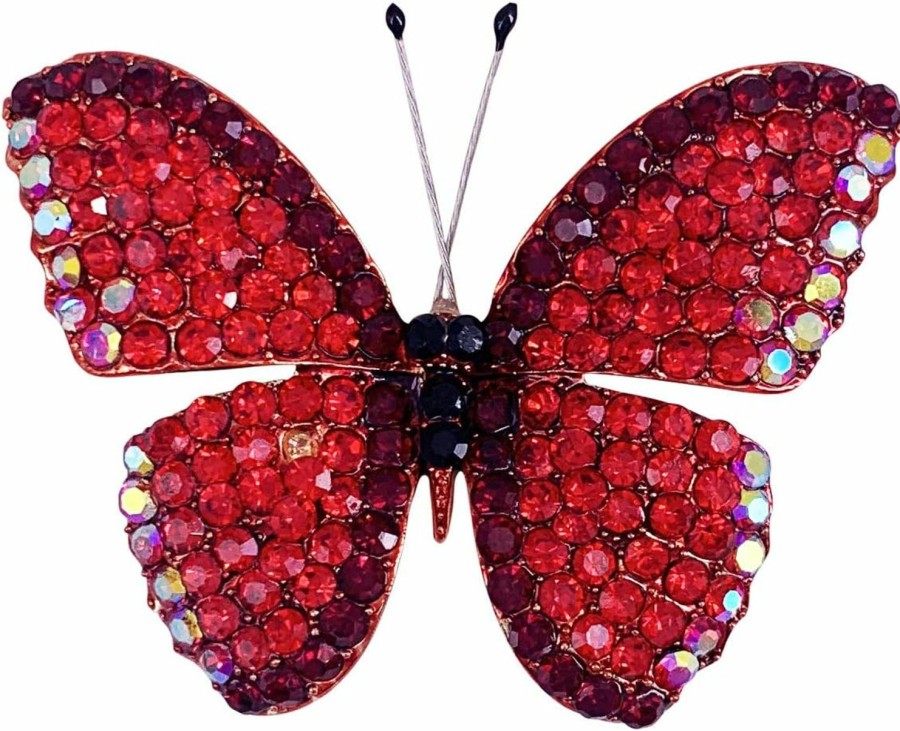 SELOVO Selovo Butterfly Crystal Brooch Pin Jewelry Rhinestone Gold Tone Online