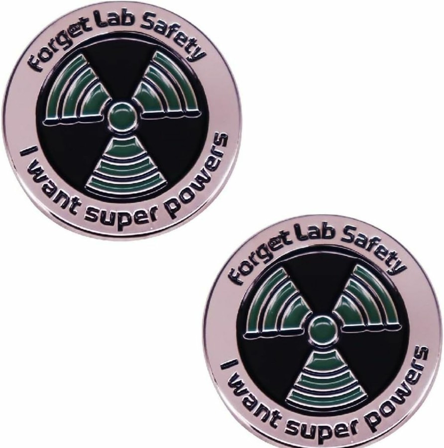 Pinposni Pinposni Forget Lab Safety I Want Superpowers Enamel Pin Brooch For Backpacks, Badge For Science Fans Wholesale