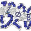 CENWA Cenwa Zeta Rhinestone Brooch Pin Sorority Jewelry Gift For Finer Women Best