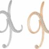 HAFILO Hafilo 2 Pack Initial Letter Brooch Pin For Women Girl 26 Letters A-Z Fashion Brooches Collar Pins Gold Silver New