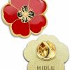 MIDLE 2/20/50/100Pcs Memorial Day Veterans Day Flower Enamel Lapel Pin 1", Souvenir For Men Women Clothes Bags Hats Clearance