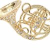 chelseachicNYC Chelseachicnyc Tiny Jewel Crystal Big French Horn Brooch Pin Best