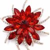 LAXPICOL Laxpicol Vintage Women'S Austrian Crystal Elegant Flower Brooch Poppy Brooch Wreath Wedding Broach Pin Wholesale