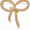 ZZ ZINFANDEL Gold Bow Brooch For Women,Ribbon Bow Safety Brooch Bow Tie Lapel Pins Shawl Clips For Teeen Girls Simple Dress Coat Scarf Sweater Collar Brooch Online