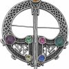 Biddy Murphy Biddy Murphy Tara Pin Rhodium Plated Celtic Brooch Multicolor Gems Made In Ireland Online