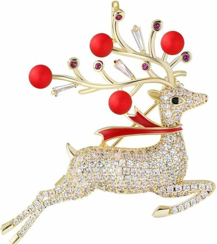 EMEGCY Emegcy Animal Brooch For Women Animal Rhinestone Brooch Pin 18K Gold Plated Animal Lapel Pin Fashion Jewelry Gift For Mom Wife Best