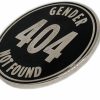 Hokum and Snark 404 Error Gender Not Found Agender Gender Fluid Nonbinary Gender Nonconforming Genderqueer Enamel Pin Shiny Silver And Black New