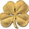 STOCKPINS Four Leaf Clover Shamrock Lapel Pin Brooch Jewelry - Great For Saint Patricks Day Or As A Lucky Gold Four Leaf Clover Hat Pin By Stockpins Hot