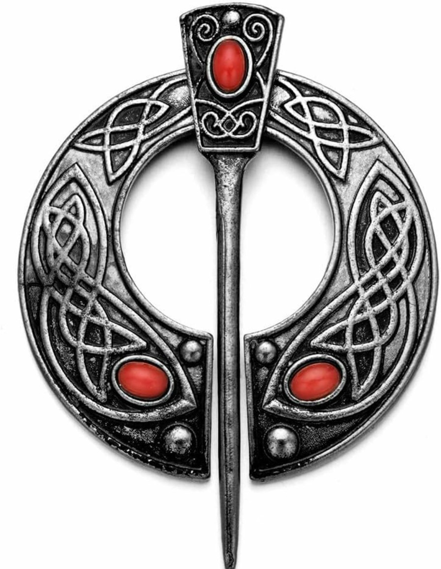 Ailiessy Viking Medieval Cloak Shawl Brooches Pins Personalized Vintage Bar Horn Badges Pins Geometric Penannular Broaches For Women Buckle Cape Clasp Pin Online