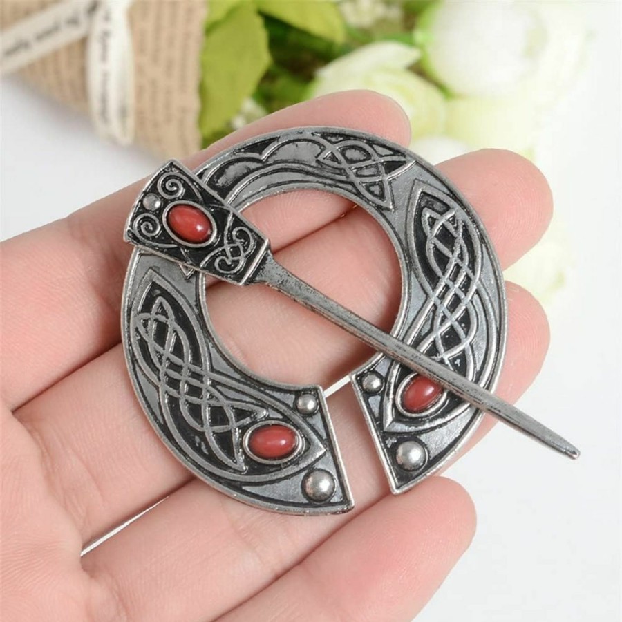 Ailiessy Viking Medieval Cloak Shawl Brooches Pins Personalized Vintage Bar Horn Badges Pins Geometric Penannular Broaches For Women Buckle Cape Clasp Pin Online