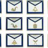 The Masonic Exchange Officer Apron (Set Of 12 Pins) Masonic Lapel Pin - [Blue & White][3/4'' Wide] Hot