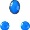 Fancheer Princess Costume Accessories With Blue Clip On Earrings Brooch Pin For Women Girls Costume Accessories Halloween Cosplay Wholesale