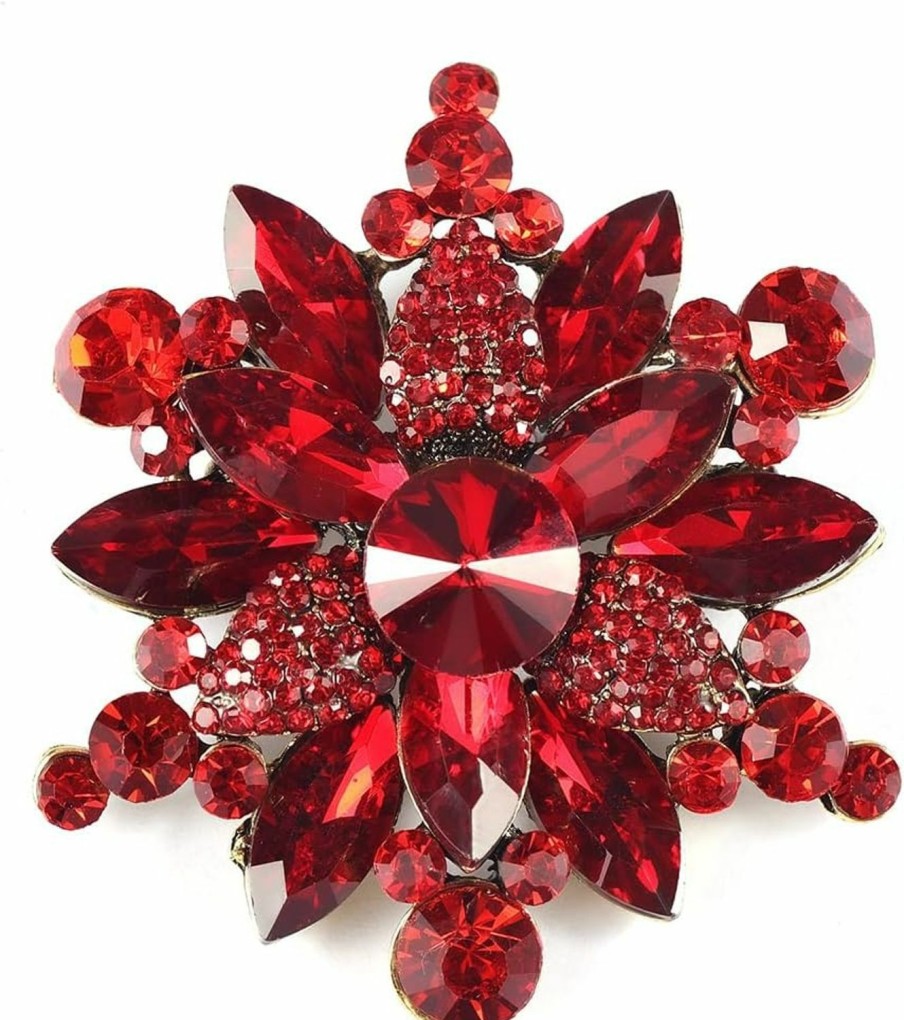 YOQUCOL Yoqucol Vintage Austrian Crystal Rhinestone Flower Shape Brooch Pin For Women Girls Online