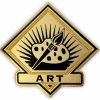 PinMart Pinmart'S Black And Gold Art Student School Teacher Lapel Pin Wholesale