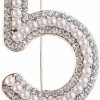 Jokimu Celebrity Designer Pearl Rhinestone Pins Brooches Gift New