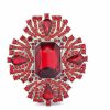 YOQUCOL Yoqucol Vintage Austrian Crystal Rhinestone Cross Flowers Shaped Brooch Pin Elegant Jewelry For Women Girls Wholesale