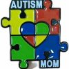 Pinposni Autism Mom Autistic Mother Rainbow Puzzle Enamel Lapel Pin Metal Badge Brooch For Backpacks Clearance