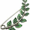 Joyci Joyci Vintage Green Leaf Brooch Cardigan Pin Shawl Brooch Buckle Sweater Knitwear Lapel Pin Hot