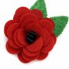 LAXPICOL Laxpicol Red Poppy Brooch Lapel Badge Pin Red Flower Brooches Veterans Memorial Day Solider Remembrance Day Gift Wholesale