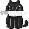 COLORFUL BLING Cute Black Cat Lgbtq Pin Brooches They/He Him/They Them/She Her/He They Gender Identity Bulk Pins For Pride Parade Clothing Backpack Hat Decoration Clearance