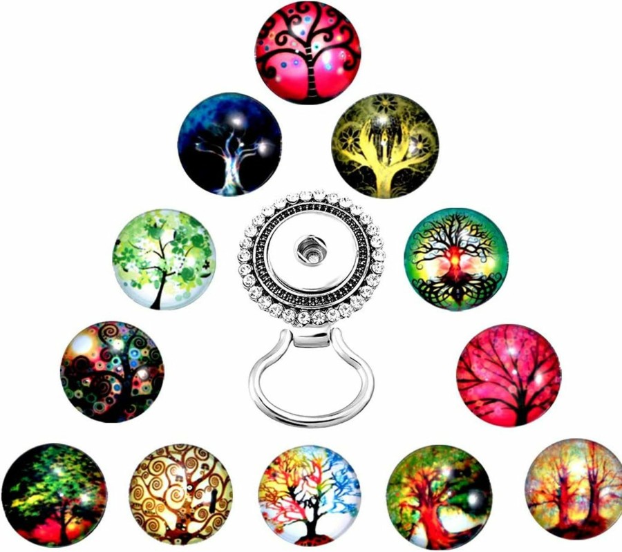 MJartoria Mjartoria Interchangeable Tree Of Life Snap Buttons Centerpiece Eye Glass Holding Brooch Online