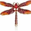 MINGHUA Pretty Enamel Red Blue Dragonfly Brooch Pin Charm Women Men Pin Jewelry New