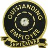 PinMart Pinmart Outstanding Employee Of The Month Lapel Pin Gold Plated Enamel Employee Performance Reward Pin Excellence Recognition & Appreciation Pin Hot