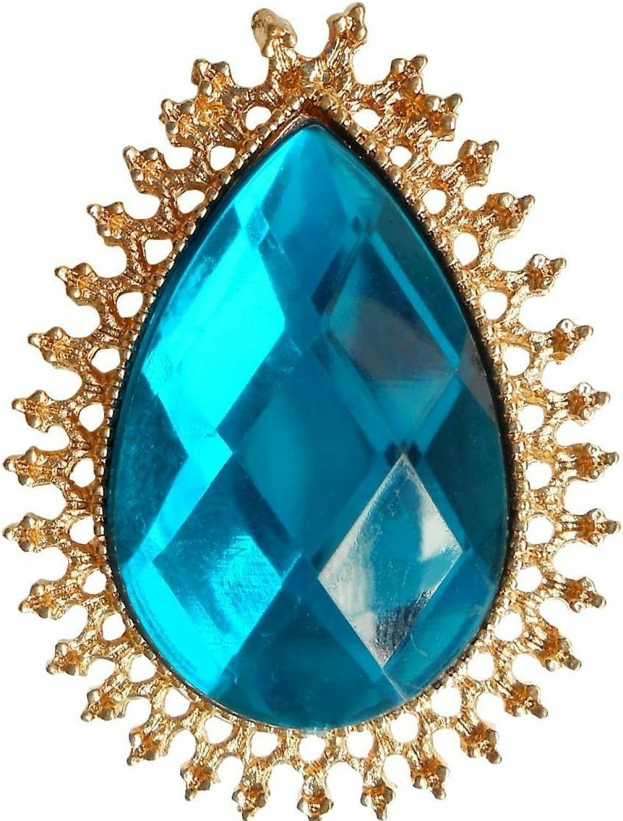 RareLove Rarelove Vintage Blue Rhinestone Alloy Metal Teardrop Brooch For Women Online