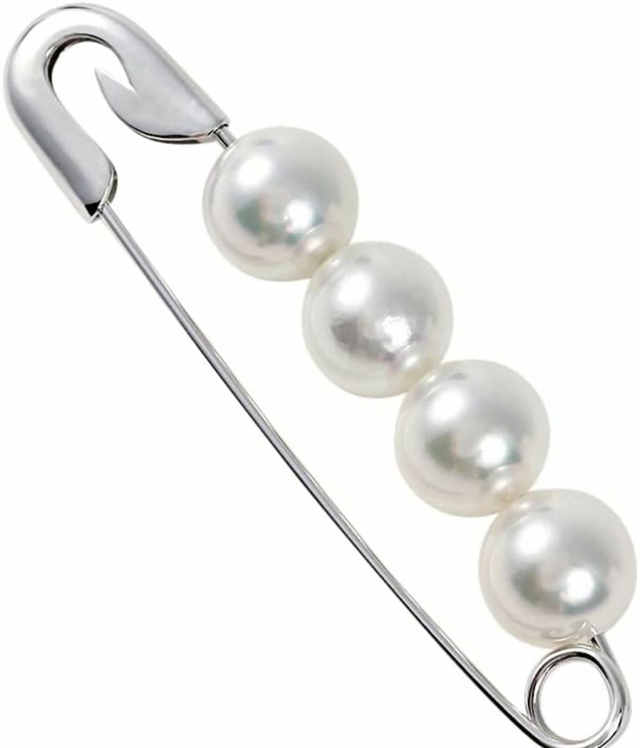 Moon Label Japanese 7.5Mm Akoya Cultured Pearl Brooch For Women With | Elegant Design Excellent Gift | Pearl Brooch Hot