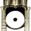 The Masonic Exchange Point Within A Circle Inside Columns Masonic Lapel Pin - [Silver & White][3/4'' Tall] Best