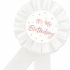 MAONICA It'S My Birthday Tinplate Badge Pin, Happy Birthday Button Pin For Women Men, White Rosette It'S My Birthday Award Ribbon Pin, Happy 18Th, 21St, 25Th, 30Th Birthday Party Decoration Hot